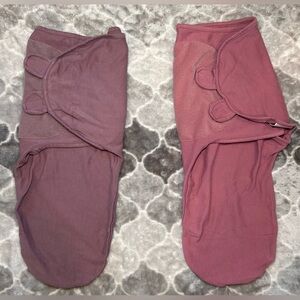 Comfy Cubs 2 Pack Infant Easy Sleep Swaddles- Berries/ Blue Size 0-3M